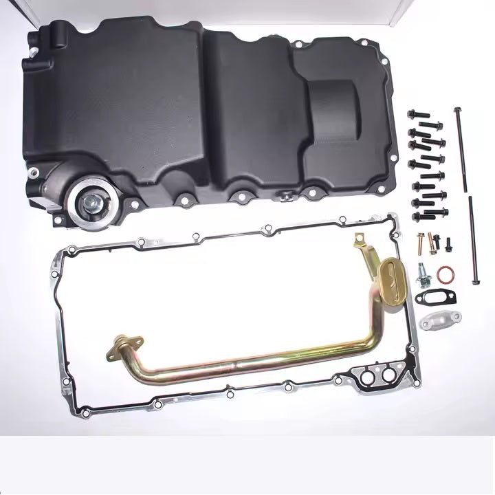 LS rear sump swap oil pan kit with pickup and gasket(302-2 Black)