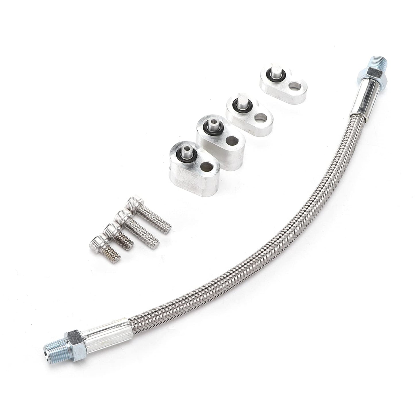 LS steam port kit (10 piece with braided line)