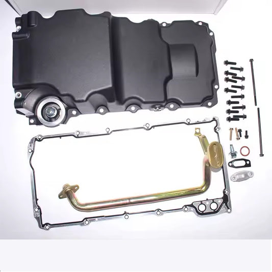 LS rear sump swap oil pan kit with pickup and gasket(302-2 Black)